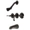 Kingston Brass Three-Handle Tub and Shower Faucet, Oil Rubbed Bronze KB235FL - alternate 1